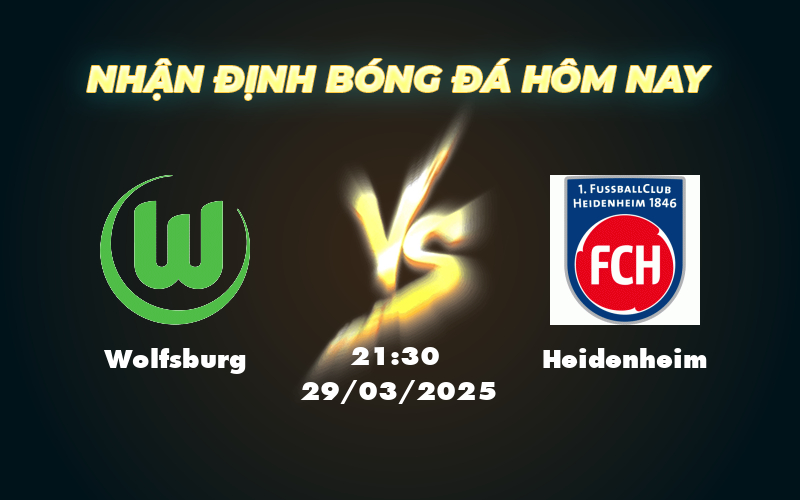 Nhận định Soi kèo Wolfsburg vs Heidenheim Cơ hội bứt phá trên sân nhà 1 wolfsburg heidenheim 29 03 bundesliga